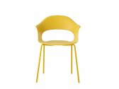 Кресло пластиковое Scab Design Lady B сталь, технополимер желтый Фото 3