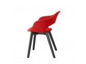 Кресло с обивкой Scab Design Natural Lady B Pop бук, полипропилен, ткань черный бук, красный Фото 2