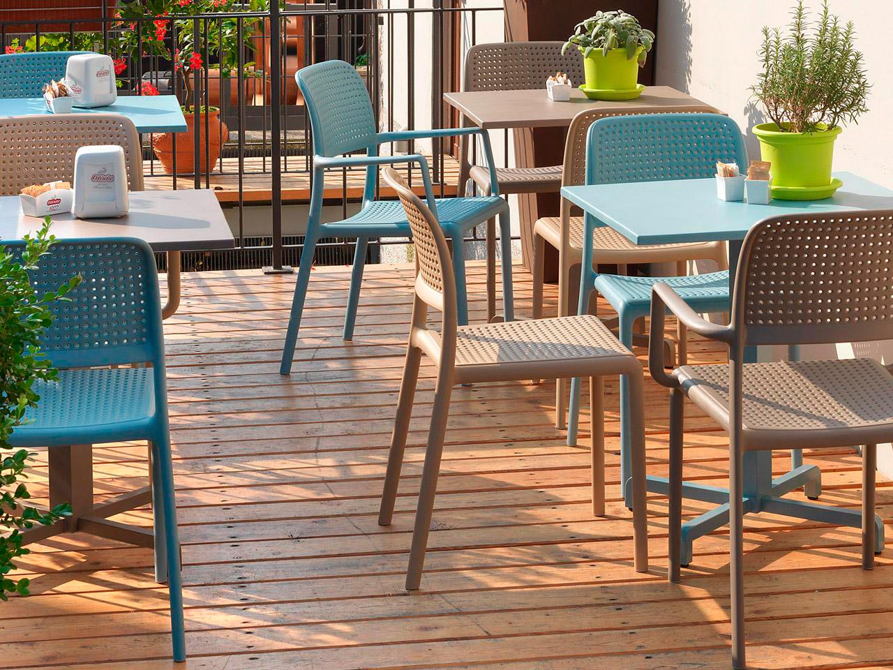 Пластиковый стул бежевый 540х490х830 мм, Nardi, Bora Bistrot (4)