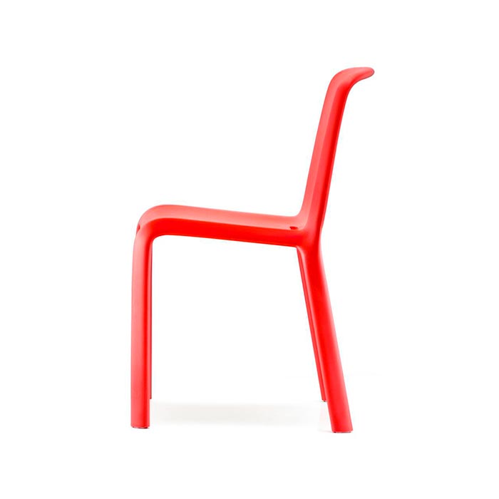 Пластиковый стул красный 470х550х805 мм, PEDRALI, Snow (2)