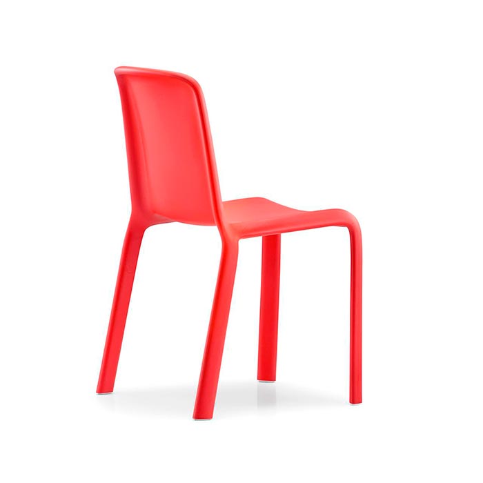 Пластиковый стул красный 470х550х805 мм, PEDRALI, Snow (3)