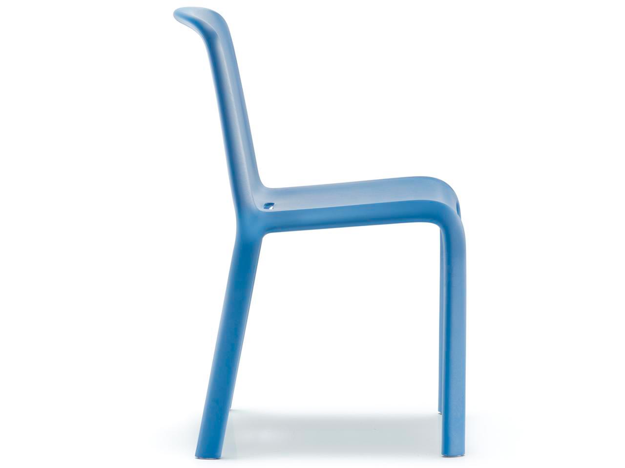 Пластиковый стул синий 470х550х805 мм, PEDRALI, Snow (3)