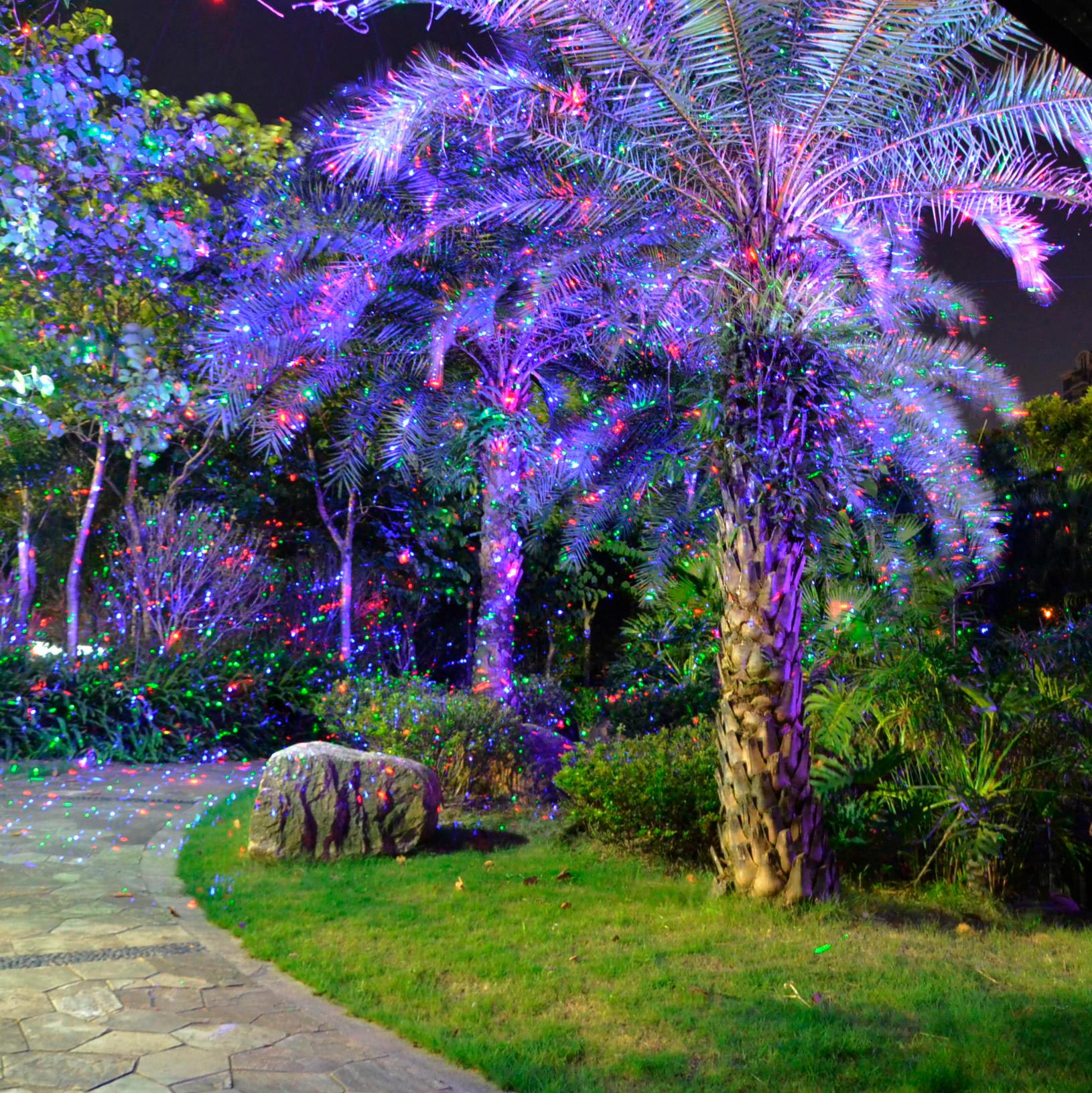 Уличная лазерная подсветка синий красный, 90х100х100 мм, KVIMOL, Garden (5)