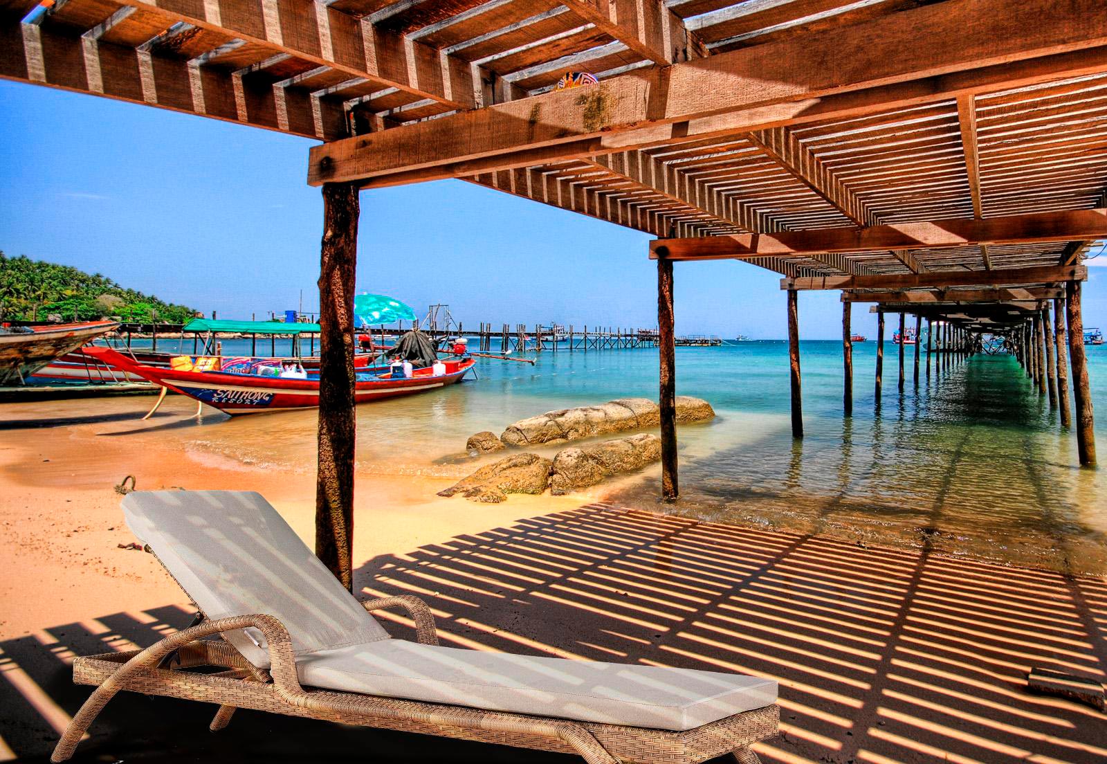 Шезлонг Monaco с матрасом, Sunbed (1)
