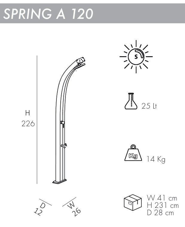 Душ солнечный Spring A 120