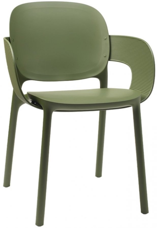 Кресло пластиковое Scab Design Hug Go Green оливковый