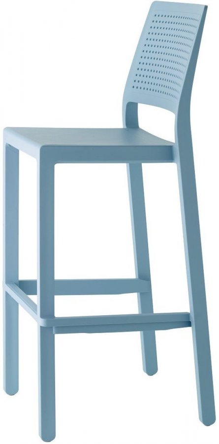 Стул барный пластиковый Scab Design Emi голубой