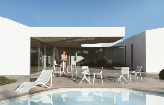 Стул пластиковый барный Vondom Ibiza Basic белый