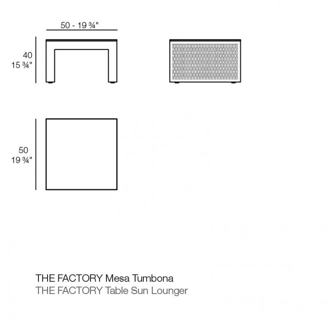 Столик металлический для лежака The Factory