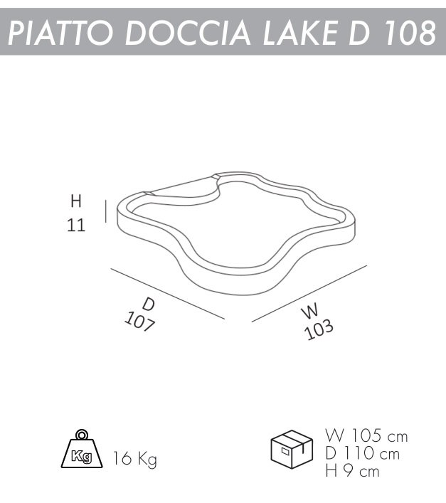 Поддон для уличного душа Lake D 108