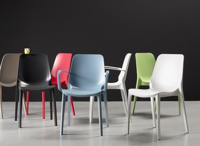 Стул пластиковый Scab Design Ginevra светло-зеленый