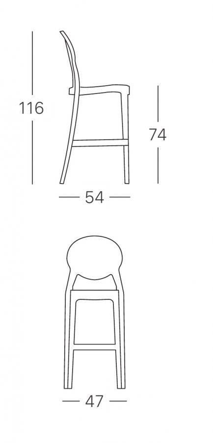 Стул барный прозрачный Scab Design Igloo прозрачный