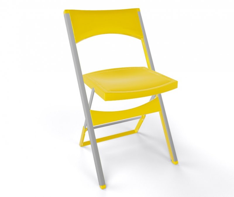 Стул пластиковый складной Gaber Compact желтый