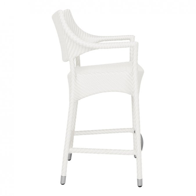Кресло полубарное плетеное JANUS et Cie Amari снежный