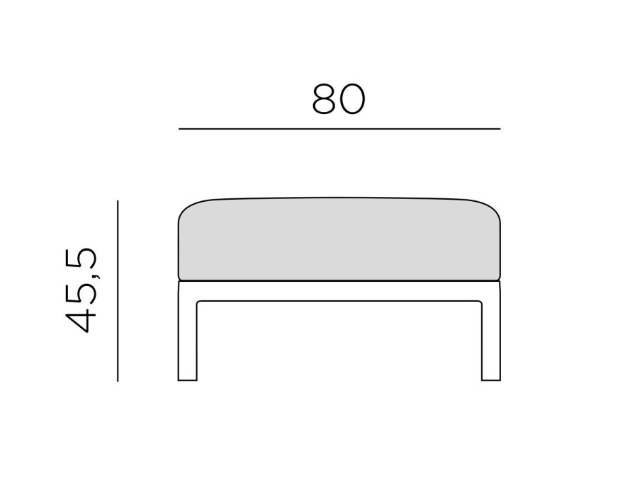 Пуф пластиковый с подушкой Maximo Pouf EXTRA_Atelier