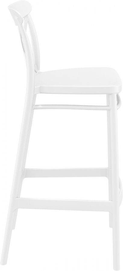 Стул пластиковый барный Siesta Contract Cross Bar 75 белый