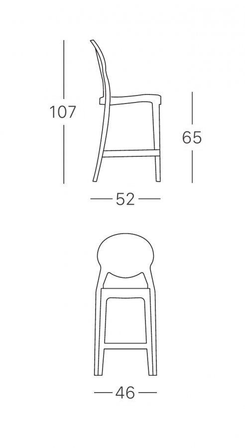 Стул полубарный прозрачный Scab Design Igloo прозрачный