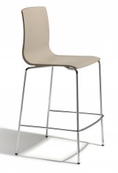 Стул полубарный пластиковый Scab Design Alice Barstool хром, тортора