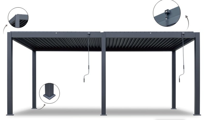 Пергола металлическая 3х6 м Astrol Pergola