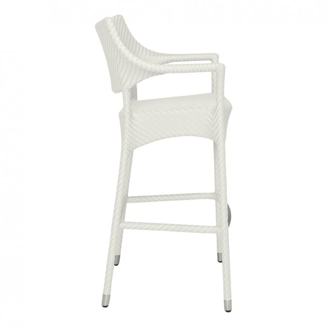 Кресло барное плетеное JANUS et Cie Amari известняковый