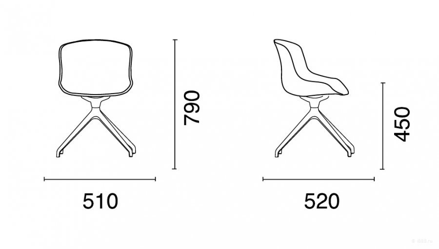 Стул офисный для посетителей Globe-S Swivel