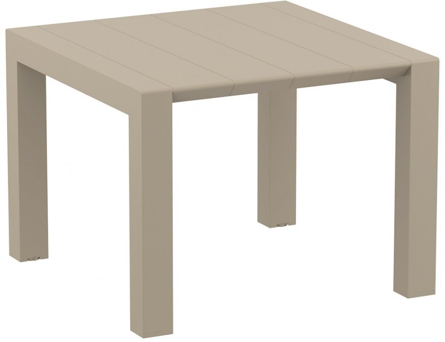 Стол пластиковый раздвижной Vegas Table, бежевый, 1000-1400х1000х750 мм
