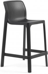 Стул пластиковый полубарный Nardi Net Stool Mini антрацит
