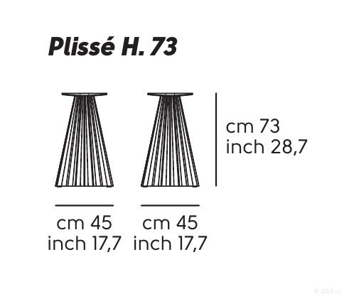 Подстолье металлическое Plisse