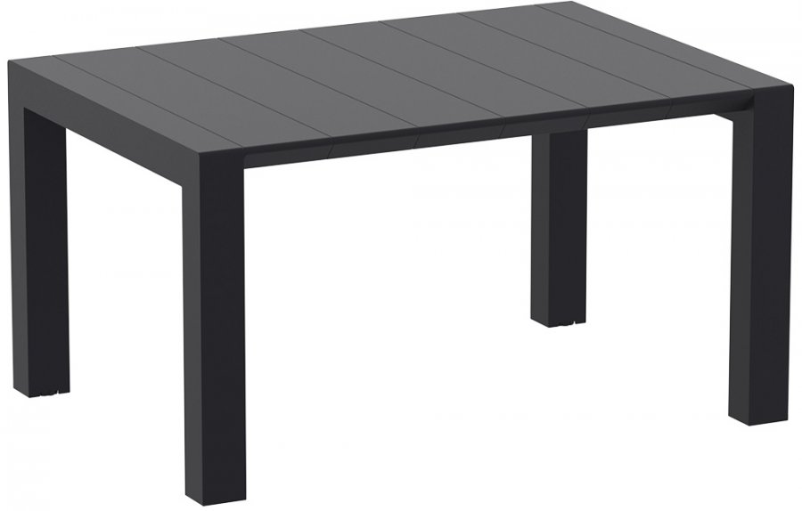 Стол пластиковый раздвижной Vegas Table, черный, 1000-1400х1000х750 мм