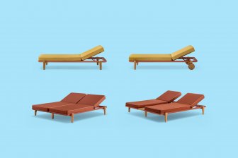 Шезлонг металлический текстиленовый Fibra
