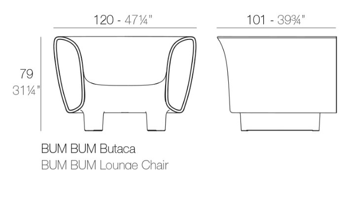 Лаунж-кресло пластиковое Bum Bum Basic
