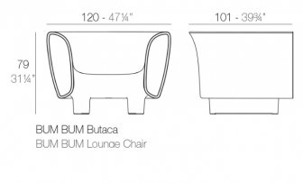 Лаунж-кресло пластиковое Bum Bum Basic