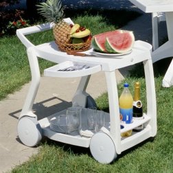 Стол пластиковый сервировочный Galileo, белый, 840х600х760 мм