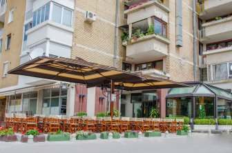 Зонт профессиональный двухкупольный 2.5х5 м Gemelli Split