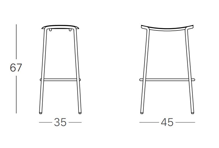 Табурет металлический полубарный Scab Design Trick голубой