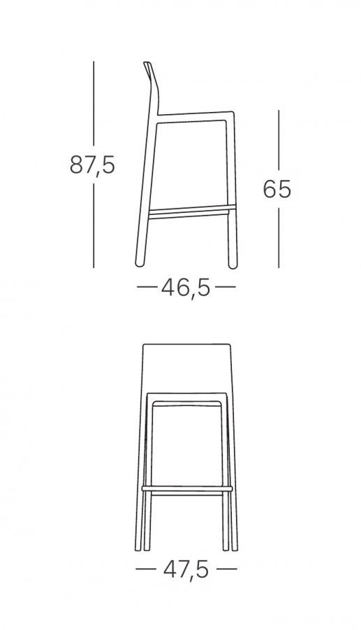 Стул полубарный пластиковый Scab Design Kate тортора