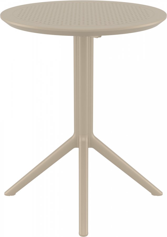 Стол пластиковый складной Sky Folding Table 60, бежевый, 600х740 мм