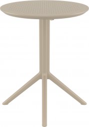 Стол пластиковый складной Sky Folding Table 60, бежевый, 600х740 мм