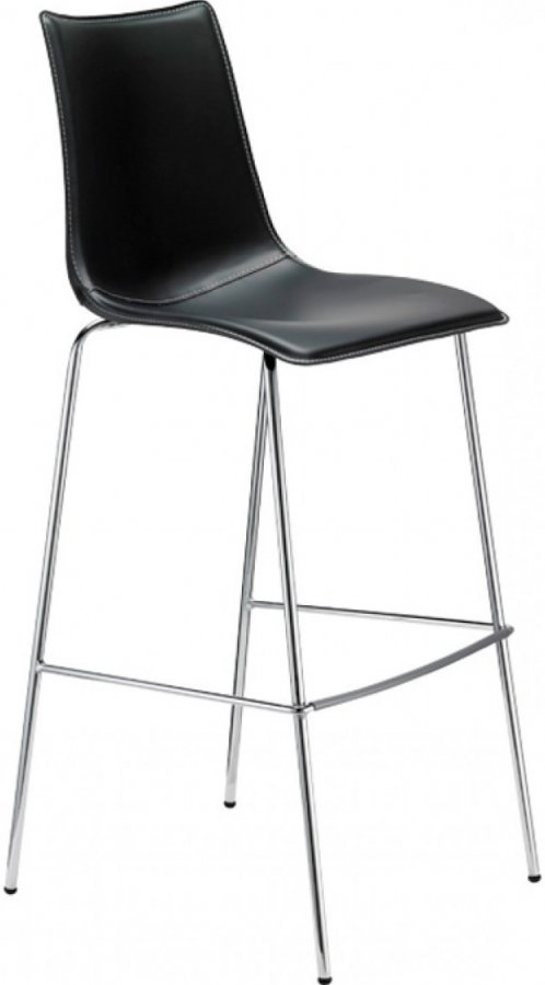 Стул барный с обивкой Scab Design Zebra Pop хром