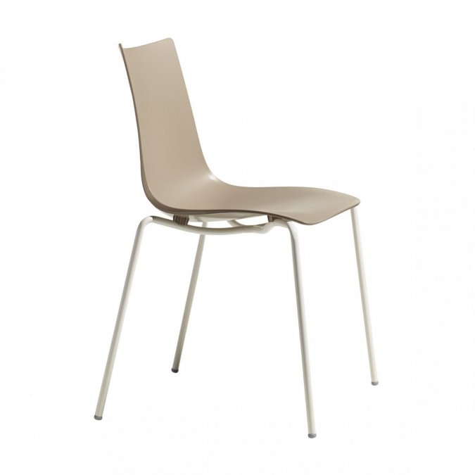 Стул пластиковый Scab Design Zebra Technopolymer 4 Legs лен, тортора