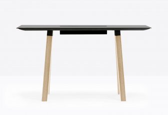 Стол барный с каналом для протяжки проводов Arki-Table CC Wood