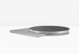 Столешница круглая Laminate Silver Edge