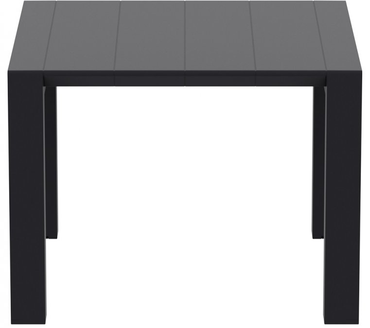Стол пластиковый раздвижной Vegas Table, черный, 1000-1400х1000х750 мм