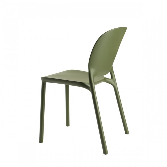 Стул пластиковый Scab Design Hug Go Green оливковый