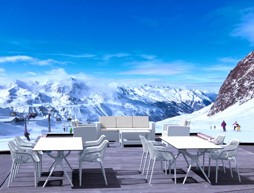 Столик пластиковый плетеный журнальный Monaco Lounge