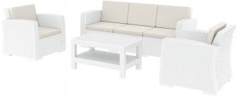 Комплект пластиковой плетеной мебели Monaco Lounge Set XL