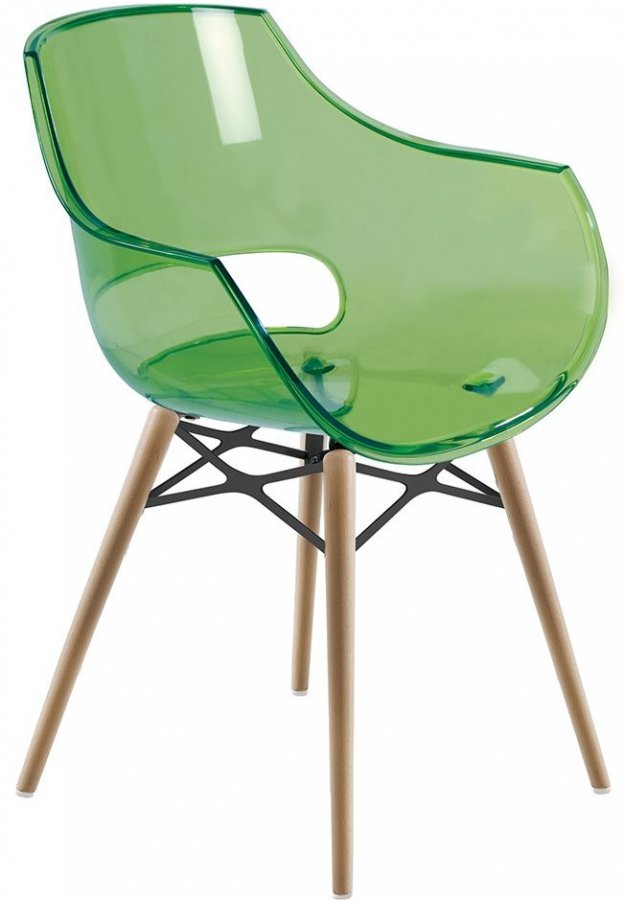 Кресло прозрачное PAPATYA Opal Wox Beech