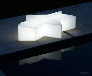 Пуф пластиковый светящийся Glace Lighting IN