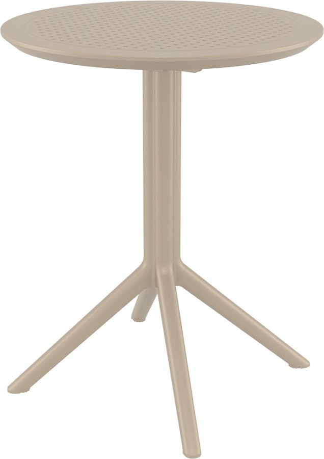 Стол пластиковый складной Sky Folding Table 60, бежевый, 600х740 мм