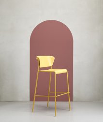 Стул барный пластиковый Scab Design Lisa Technopolymer горчичный